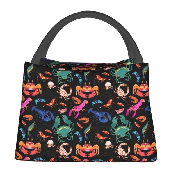 Fotbe Animals Under Water Bolsa Térmica Portátil con Estampado, Bolsa de Entrega de Alimentos Aislada, Bolsa Reutilizable de Gran Capacidad para Comidas y Supermercado