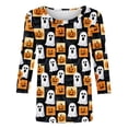 thumbnail image 4 of Fewfanhot Womens Summer Tops Casual 3/4 Sleeve T-Shirts Round Neck Tunic Tops Business Casual Outfits 2026 Fall Fashion Clothes, 4 of 4
