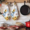 thumbnail image 6 of Sunflower Gnomes Kitchen Towels Set of 1, Summer Botanical Elegant Floral Absorbent Dish Towels for Kitchen, Microfiber Hand Towel, Quick Drying Tea Towel for Cleaning Decorative Dishcloths, 6 of 7