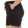 thumbnail image 4 of White Mark Women's Plus Size Super Soft Drawstring Waistband Sweat Shorts, 4 of 6