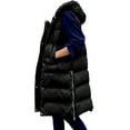 thumbnail image 3 of MAWCLOS Doudoune Sans Manches pour Femmes Gilet à Capuche Veste de Voyage Décontractée Sans Manches Noir L, 3 of 4
