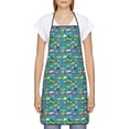thumbnail image 2 of Zufioo Cars Transportation Print Tie-up Apron, Unisex Kitchen Apron - Oil-proof, Stain-proof and Waterproof, Suitable for Restaurants and Service Industries-One Size, 2 of 9