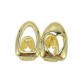 thumbnail image 5 of Unique Bargains 1 Pc Fake Grills Hip Hop Hollowout Heart Teeth Grillz Gold Tone, 5 of 6
