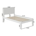 thumbnail image 4 of Leo & Lacey Farmhouse Solid Wood Twin Platform Bed with Attachable USB in White, 4 of 4