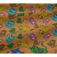 thumbnail image 4 of oneOone Cotton Jersey Orange Fabric Kitten Cats Sewing Material Print Fabric By The Yard 58 Inch Wide-5EQ, 4 of 4