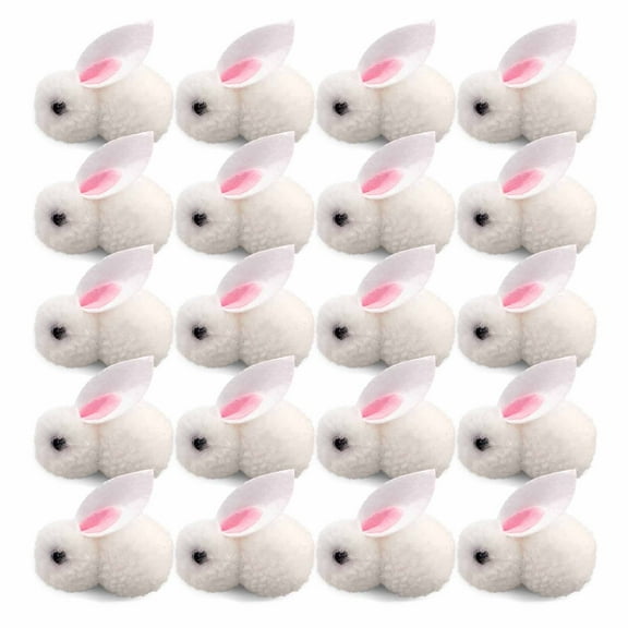 Utoimkio Utoimkio 20 Pieces Easter Mini Plush Rabbit Tiny Joint Rabbit Easter Decor,1.9 Inch Small Bunny Doll for Easter Birthday Cake Wedding Decorations Party Favors