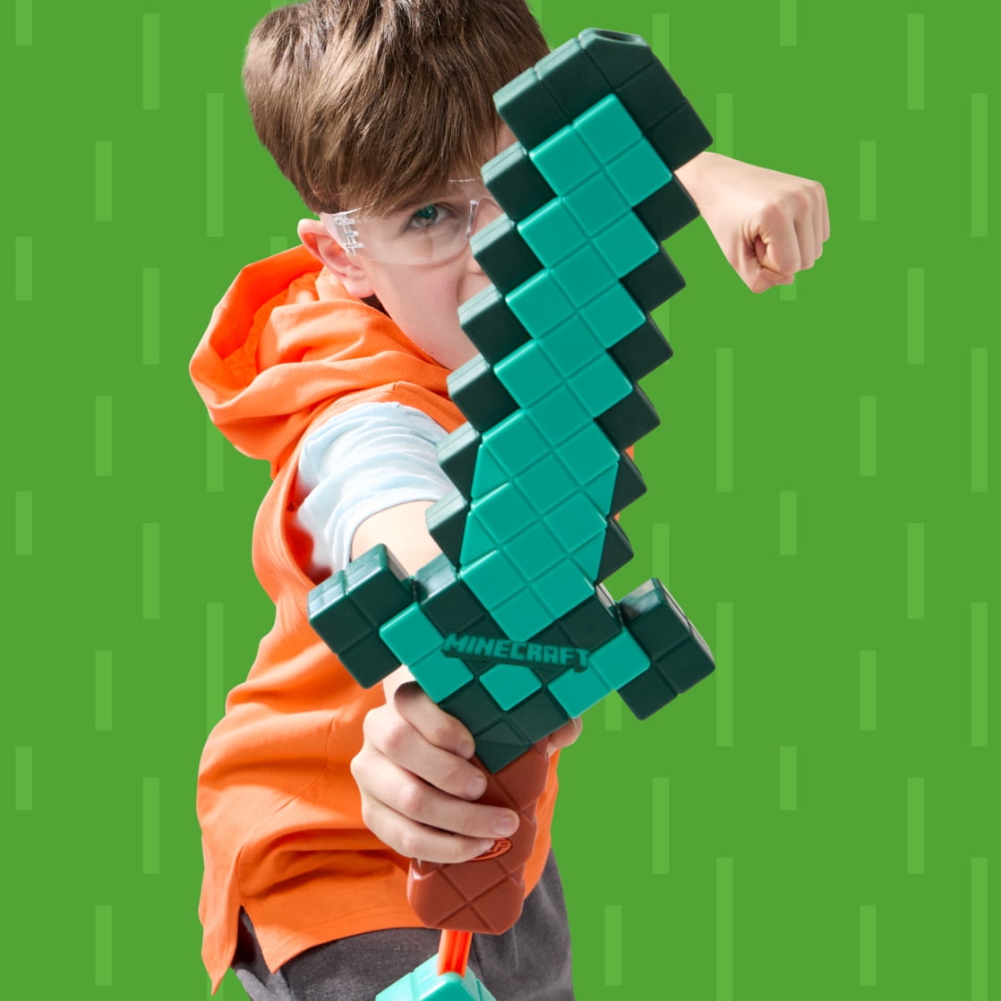 Nerf Minecraft Sword Dart Blaster, 8 Nerf N1 Darts, Ages 8+