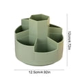 thumbnail image 3 of Rotating Desk Organizer, 360 Degree Pen Holder with 5 Compartments, Multi Compartment Storage Caddy for Office Supplies, Space Saving Desktop Organizer for Pens, Markers, Scissors, and Small Tools, 3 of 6