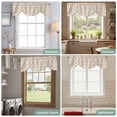 thumbnail image 6 of Tie Up Valances for Windows, Orange Flowers Adjustable Valance Curtains Window Treatment for Living Room, Boho Ethnic Retro Abstract Floral Art Rod Pocket Kitchen Curtains & Drapes 42x18 Inch, 6 of 9