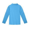 thumbnail image 5 of Lumtrix Girls Long Sleeve Polo Shirt Dressy Spring Summer Collared Uniform Loose Fit Solid Tops Blue 150, 5 of 5