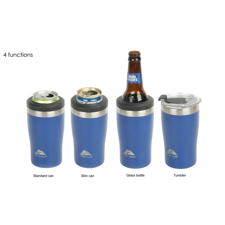 Ozark Trail 4-in-1 Vacuum Can Cooler, 12 oz, Aqua 