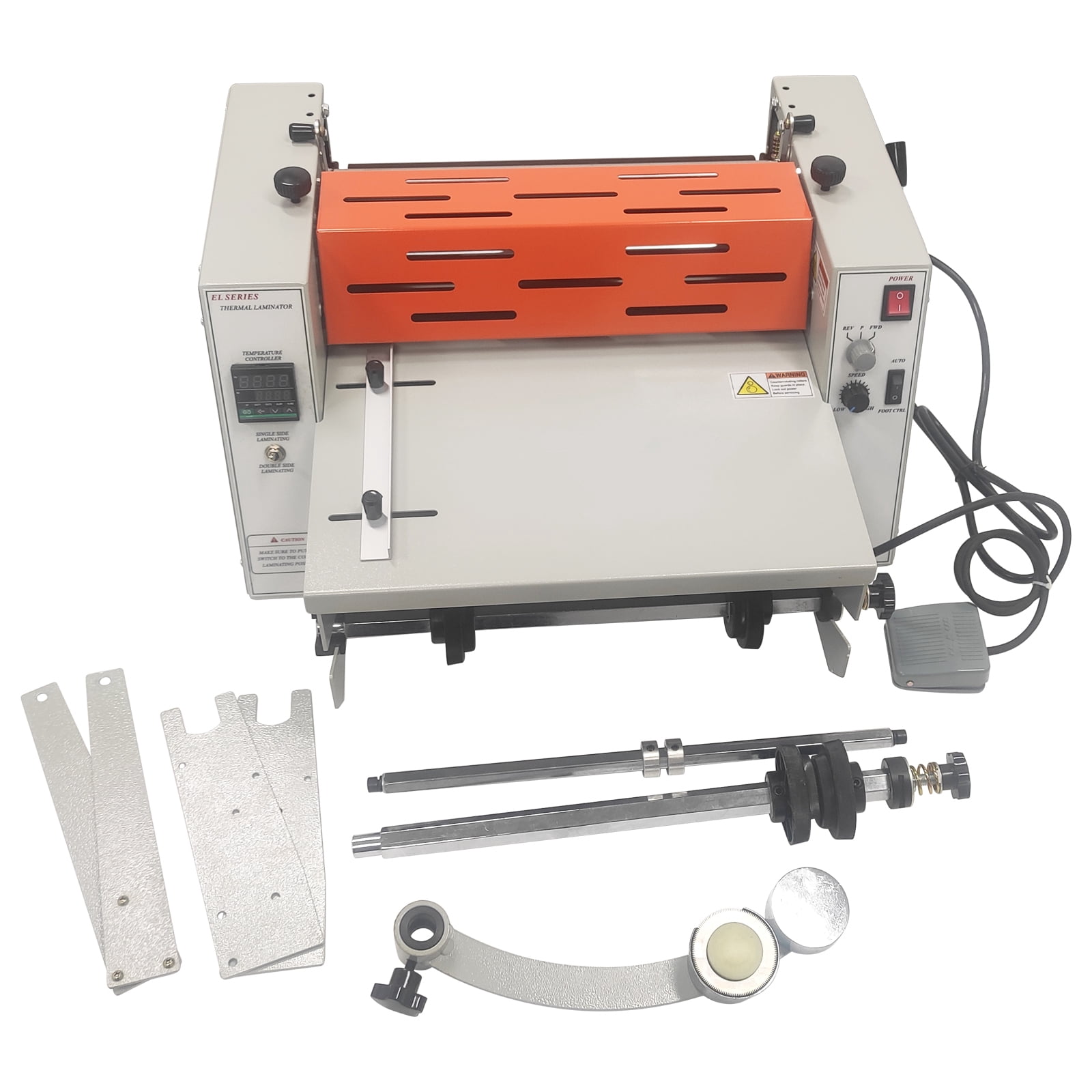Steel Roller Thermal Laminator Hot Cold Roll Laminator 110V With Toothing Cutter