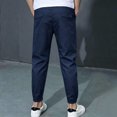 thumbnail image 6 of WhouRiu Boys Casual Pants Solid Color Loose Elastic Waist Straight Leg Trousers Kids Lightweight Breathable Everyday Wear,4-5 Years, 6 of 6