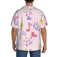thumbnail image 7 of PAYOHTO Cute Doodles Girl Musical Mens Hawaiian Casual Short-sleeved Shirt Tropical Summer Beach Button Down Shirts, 7 of 7