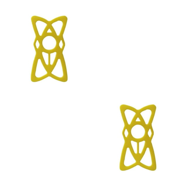 bedienty Bike Mobile Phone Mount Grip Band Universal Mountain Bicycles Smartphone Navigation Fixing Strap Portable Outdoor Yellow 2Set