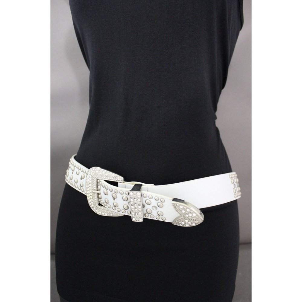 Alwaystyle4You New Women White Western Fashion Belt Classic Metal