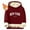 Wine, variant on YLSDY Fleece Lined Hoodie Women New York Letter Print Sweatshirt Long Sleeve Casual Pullover Drawstring Warm Tops Black M