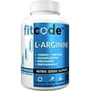 Fitcode Pure Extra Strength L-Arginine HCl 1500mg, Nitric Oxide Supplement for Vascularity, Pumps, Endurance, Performance, Muscle Growth & Energy, Powerful Arginine N.O Muscle Pump Capsules