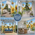thumbnail image 5 of Summer Sunflower Flowers Outdoor Curtains for Patio, Butterfly Plant Oil Painting Waterproof Outside Curtains Privacy Blackout Curtain for Porch Pergola Cabana, 1 Panel 54W x 108L Inch, 5 of 9