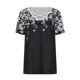 thumbnail image 4 of Blusa de camiseta informal con estampado de manga corta y cuello en V de verano para mujer a la moda Fridja  hjk3949, 4 of 8