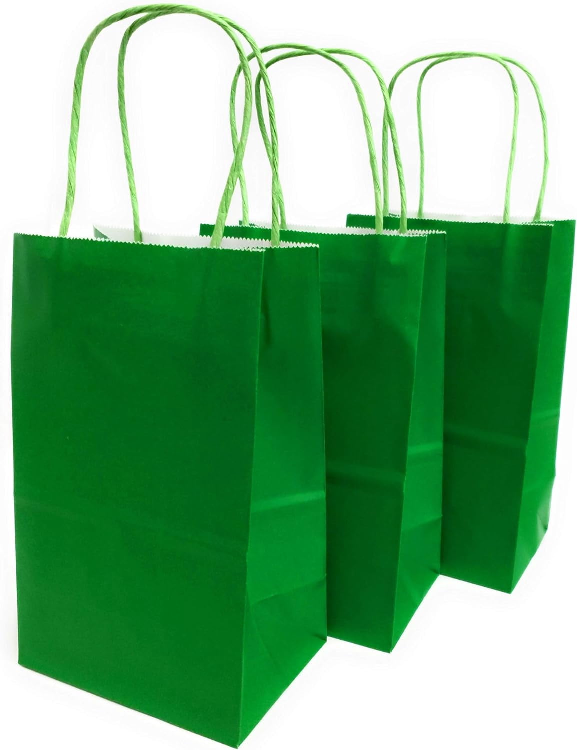 Bags 24pcs 5.25x3.5x8.5 Inches, Paper Bags with Handles for Birthday, Wedding  Favors, Bachelorette , Paper Tote Bags for Any  Themes, Small Green