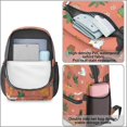 thumbnail image 4 of Cat and Potted Plant Coral Pattern 17" School Backpacks for Teens,Waterproof Oxford Fabric,S-Shape Padded Straps for School,Travel,Hiking,Camping, 4 of 6