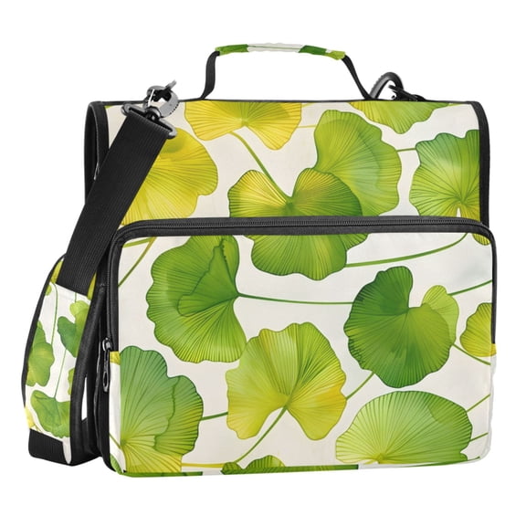 ALAZA Zipper Binder Graphic Leaves Summer 3 Ring Trapper Keeper File Folder Organizer Bag