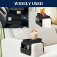 thumbnail image 5 of NUAHRHY Couch Cup Holder, Couch Arm Tray, Silicone Sofa Armrest Tray with Dual-Side Pocket, Anti-Spill Chair Recliner Organizer for Cellphone Remote Control Snacks iPad, 5 of 12