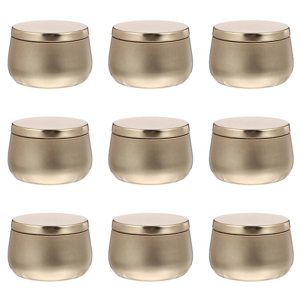 9 Pcs Tin Containers Lids Empty Candy Jar Loose Tea Jars Tea Coffee Sugar Canisters Dry Food Jar