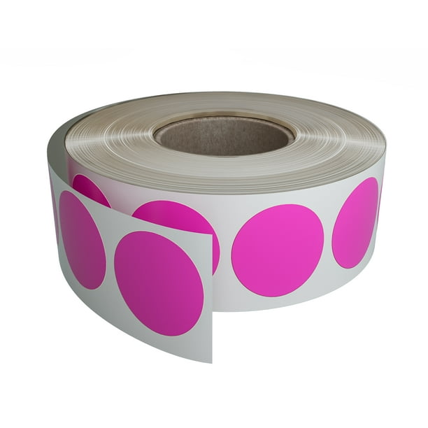 Circle Dot Sticker in Pink 3/4" Diameter Labels roll Stickers dot (1