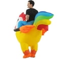 thumbnail image 3 of DeeKom Costume Riding Rooster Yard Inflatables, Yellow, 3 of 6