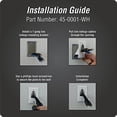 thumbnail image 3 of DATA COMM Electronics 45-0001-WH Plaque de Câble Basse Tension Encastrée 1-Gang - Blanc, 3 of 3