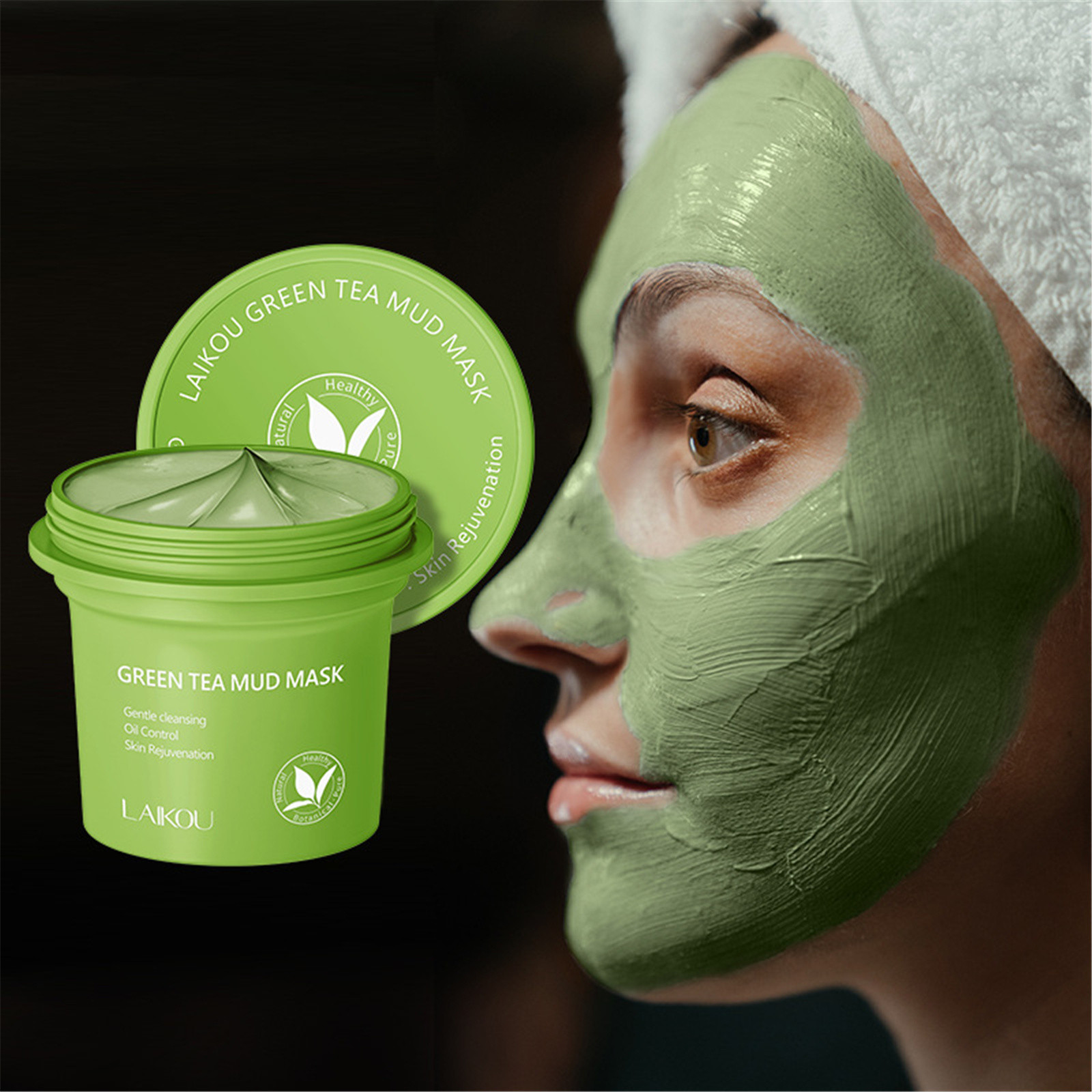YiFudd Green Tea Mud Mask Deep Cleansing Moisturizing Mask Mask Unisex Skin Care Products