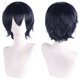 thumbnail image 1 of Zhuge Peluca de pelo corto unisex de anime, peluca de anime para cosplay, pelucas sintéticas resistentes al calor para fiesta de disfraces con flequillo, azul marino, 1 of 2