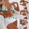 thumbnail image 3 of Fvwitlyh Swimsuits For Women Tummy Control Women'S Bikini Mesh Three Piece Swimwear Bikini Set, 3 of 4