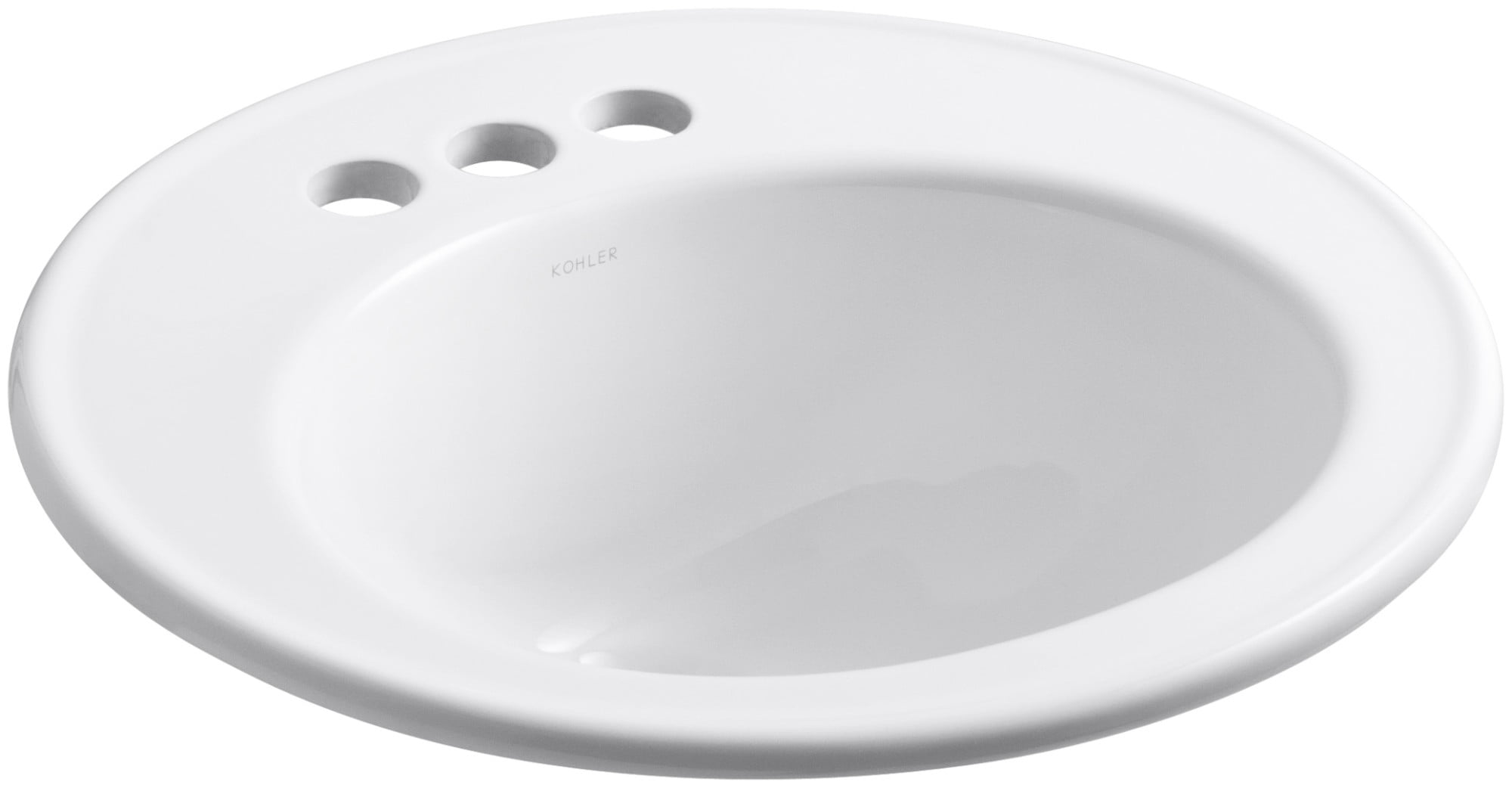 Kohler K22024 Brookline 19" Drop In Bathroom Sink White