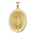 thumbnail image 2 of Picturesongold.Com Miraculous Medal Oval Pendant Female Adult- 3/4 inch x 1 inch - 14K White Gold, 2 of 6