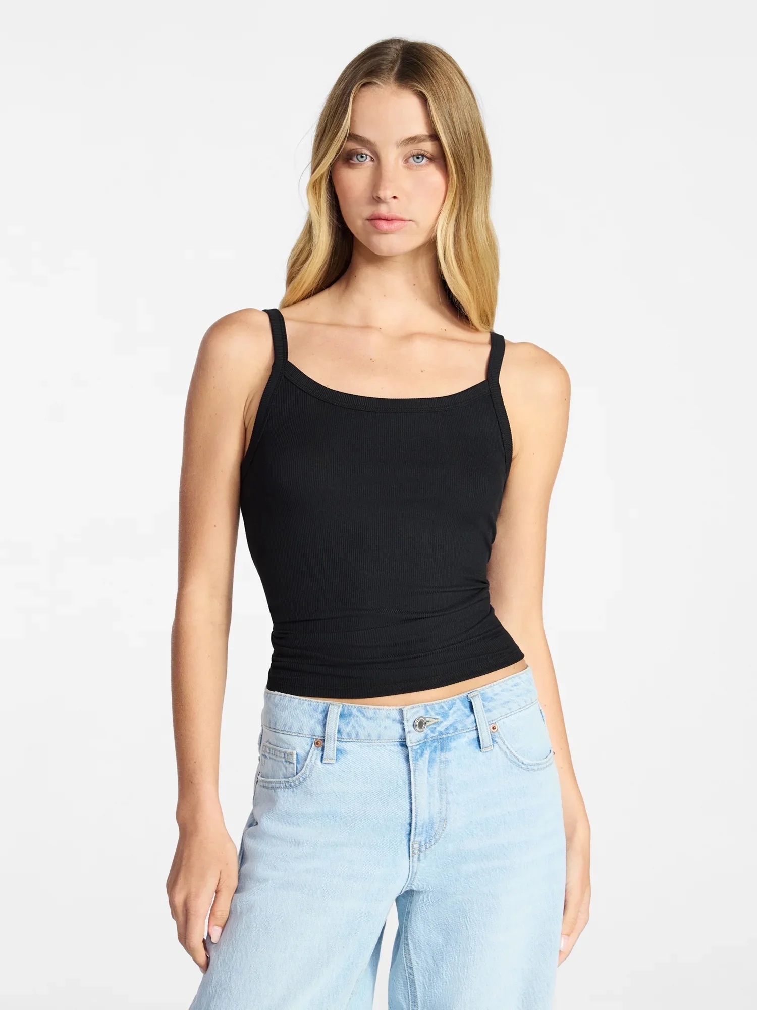 No Boundaries Ribbed Cami Top, Women's XXS-XXL