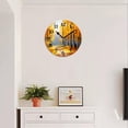 thumbnail image 4 of 12 Inch Wall Clock Battery Operated Silent Clock Decorative for Office, Kitchen, Outdoor, Living Room，Autumn Black White forest Landscape Beautiful Design, 4 of 4