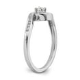 thumbnail image 6 of Solid 10k White Gold Diamond Engagement Ring Size 9 (.181 cttw.), 6 of 8