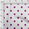 thumbnail image 2 of oneOone Rayon White Fabric Polka Diy Clothing Quilting Fabric Print Fabric By Yard 56 Inch Wide, 2 of 8