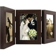 thumbnail image 7 of Golden State Art 3-Opening Photo Frame Triple Hinged, 4x6, Brown, 7 of 7