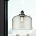 thumbnail image 2 of 201C-BAB-G74-L-Innovations Lighting-X-Large Bell-1 Light Mini Pendant in Industrial Style-12 Inches Wide by 8 Inches High   Black Antique Brass Finish, 2 of 7