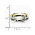 thumbnail image 3 of Mens Chisel 5mm Comfort Fit Titanium Wedding Band Ring with 14K Gold Inlay, 3 of 6