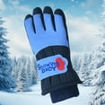 thumbnail image 2 of UngA Kids Children Ski Gloves Winter Snow Gloves Boys Girls Waterproof Winter Warm Glove for Snowboarding, Sledding (Navy,6-8 Years), 2 of 4