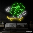thumbnail image 3 of Craftnamesign Clover Leaf Neon Sign,Skate Shop Decor,St. Patrick Day Decor, 3 of 4