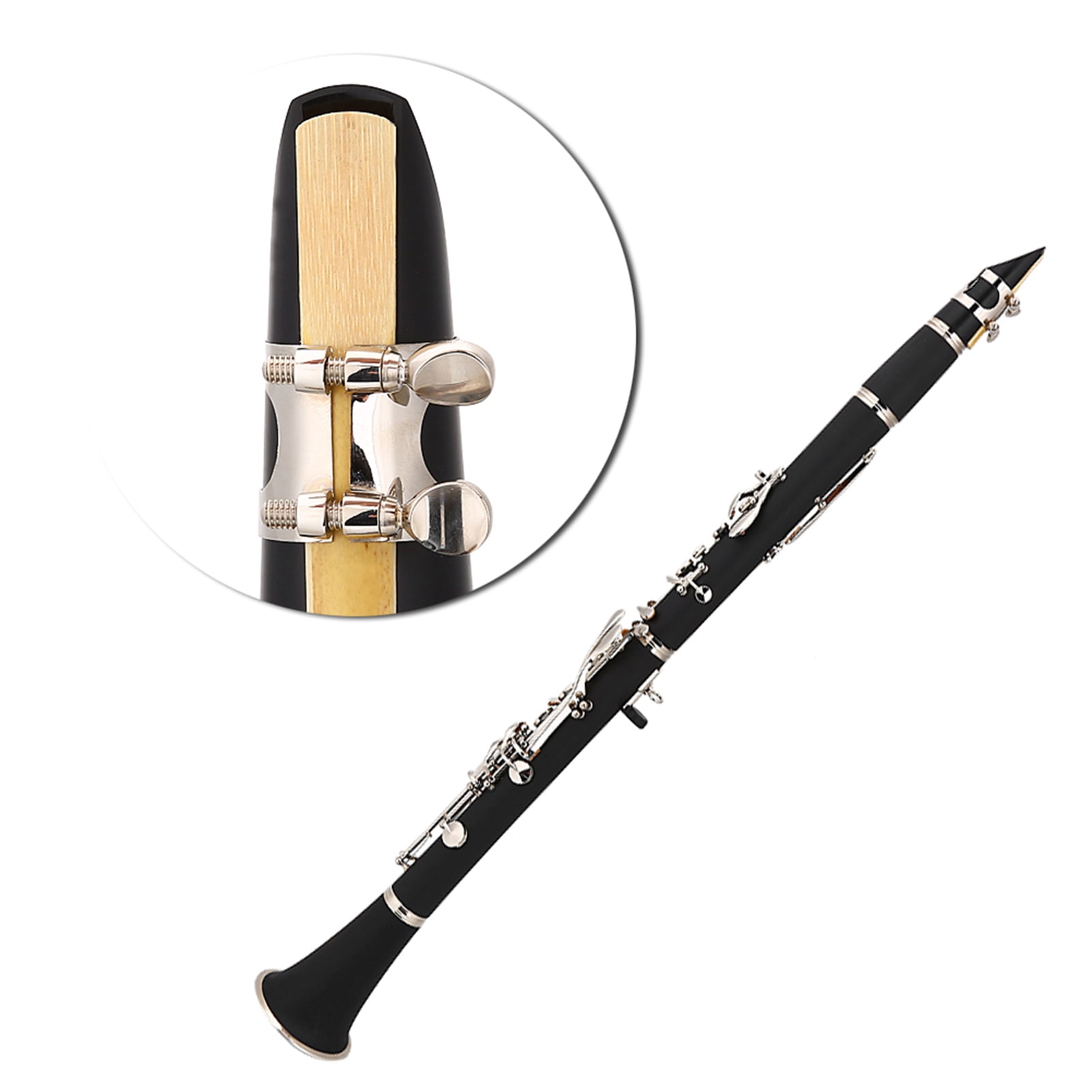 Clarinet§bakelite Clarinet§17 Key Clarinet§descending B Tone Clarinet§woodwind Instrument§musical Instrument 17 Key Descending B Tone Bakelite Clarinet With Reeds Cleaning