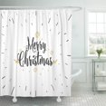 thumbnail image 1 of Cortina de ducha ABPHQTO, Diseño caligráfico Feliz Navidad, 152x180 cm, 1 of 2