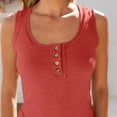 thumbnail image 5 of SUNBS Tank Tops for Women Summer Casual Camisole Tops Ribbed Sleeveless Henley Shirts Basic Clothing, 5 of 8