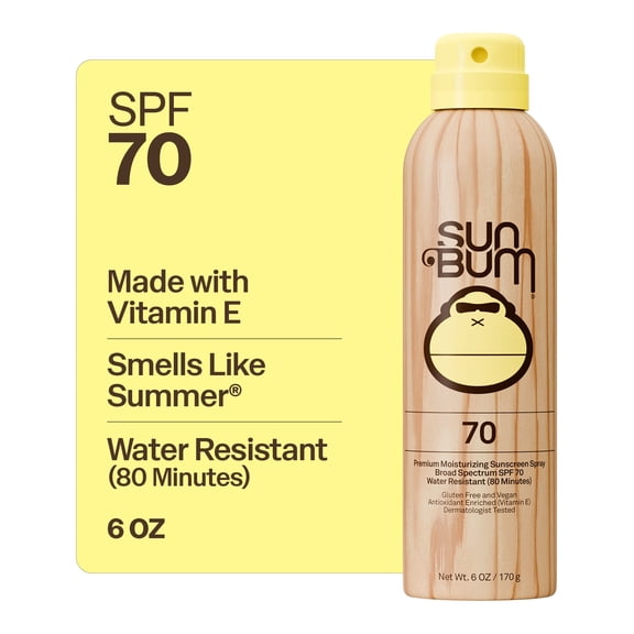 Sun Bum Premium Moisturizing Sunscreen Spray, SPF 70, 6 oz